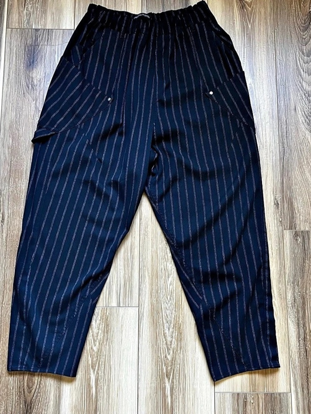 Urban Outfitters UO Pinstripe Pull-On Trouser Pant Ankle Pants Medium